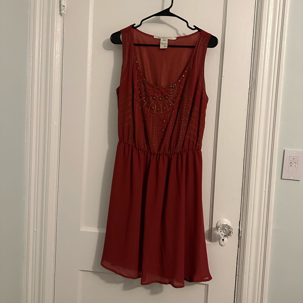American Rag Women Boho Beaded Embellished Dress Size 0X New Without Tag NWOT